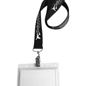 0.75" Lanyard Screen Printed with Badge Holder