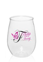 10 oz. Stemless Plastic Wine Glasses