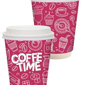 12 oz Full Color Paper Cup with Lid