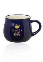 12 oz. Two Tone Glossy Pottery Coffee Mugs
