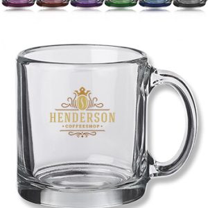 13 oz. Libbey Clear Glass Coffee Mugs