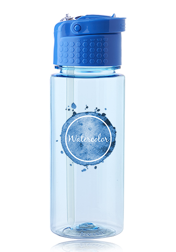 17 oz. Transparent Plastic Water Bottle with Carrying Handle