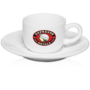 2.5 oz. Porcelain Espresso Cups with Saucer