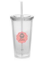 20 oz. Double Wall Acrylic Tumblers With Straws