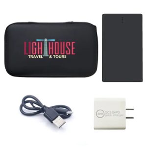 20w Charger and 4000 mAH Slim Card Power Bank Set