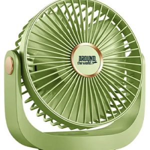 5-Speed Portable Rechargeable Desk Fan with Cover