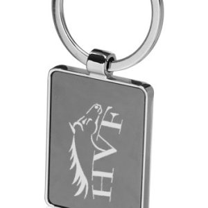Two Tone Rectangular Metal Keychains