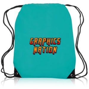 Black Trim Drawstring Bags