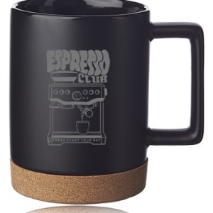 Caldwell 15 oz. Cork Base Ceramic Mugs