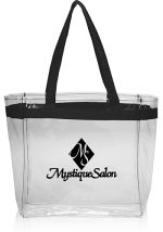 Color Handles Clear Plastic Tote Bags