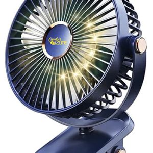 Clip-on Battery Operated Fan with LED Lights