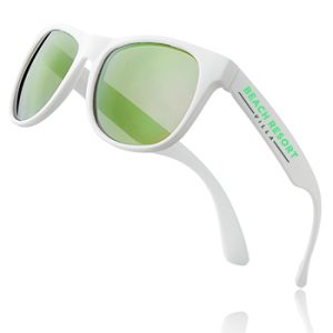 Color Lens Sunglasses w White Frames