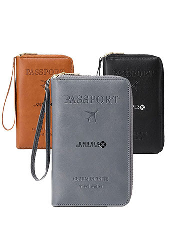Leather Passport Holder and Ticket Organizer