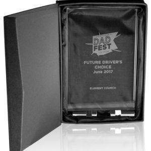 Mid Size Chroma Glass Awards with Double Stand