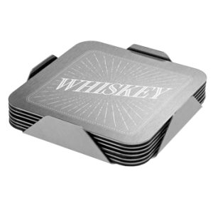 Oshkosh 6-Piece Square Coasters with Stand