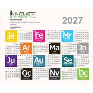 Periodic Table Calendar Mouse Pads