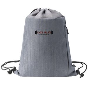 RejuVe MOTO Recycled Heather Drawstring Bag