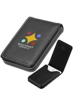 RFID Blocking Magnetic Vertical Leather Card Holder