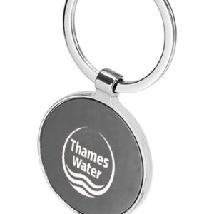 Round Black Keychains