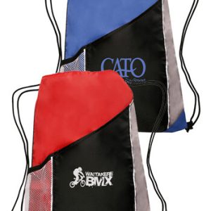 Side Mesh Pockets Drawstring Backpacks