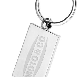 Silver Rectangle Keychains
