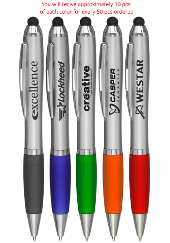 Assorted Color Stylus Ballpoint Pens