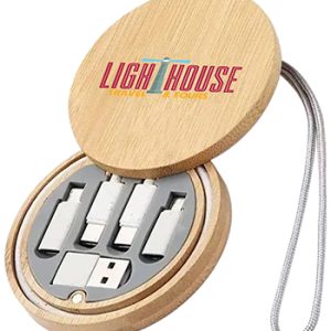 Wooden Grain Multi USB Adapter Cable Kit